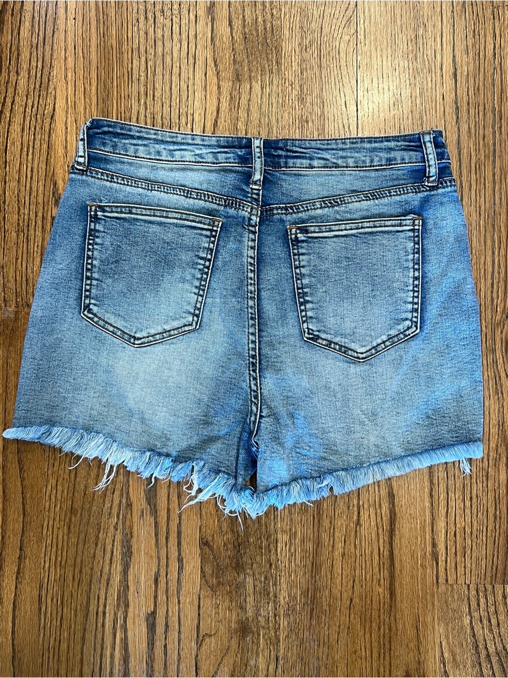 High-Rise Distressed Denim Shorts - Light Blue Fashion Nova XL - Picture 5 of 5